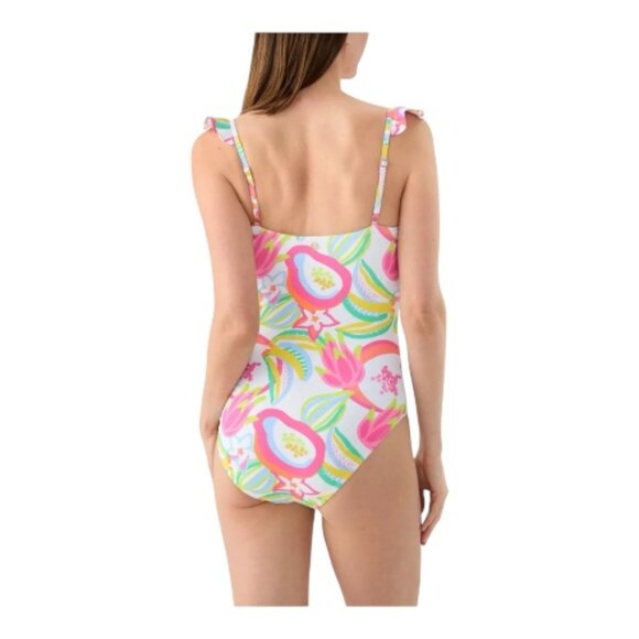 NWT-Mary Square-Ruffle Sleeve Square Neck Mio Swimsuit-Sz XL - Picture 2 of 10